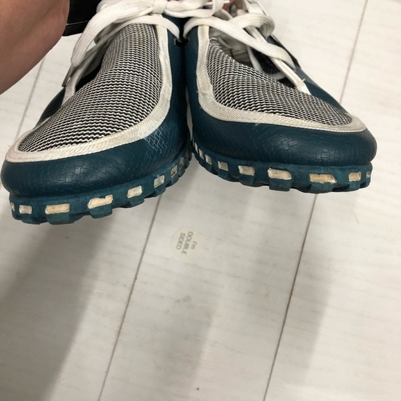 SHOENS‎ CANVAS ULTRALIGHT SNEAKERS Teal White EUC Size 46/12 - Picture 3 of 6